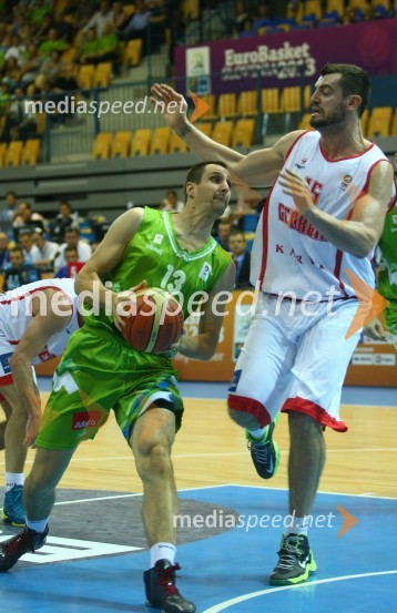 Domen Lorbek, košarkar; Nikoloz Tskitishvili, košarkar&nbsp;Eurobasket 2013, Slovenija – Gruzija