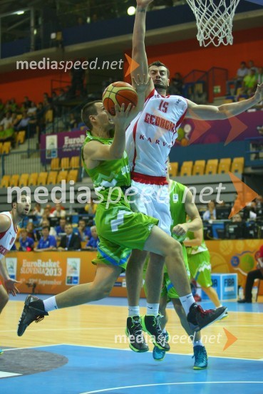 Domen Lorbek, košarkar; Nikoloz Tskitishvili, košarkar&nbsp;Eurobasket 2013, Slovenija – Gruzija