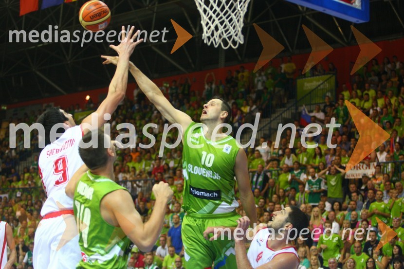 Giorgi Shermadini, košarkar; Boštjan Nachbar, košarkar&nbsp;Eurobasket 2013, Slovenija – Gruzija