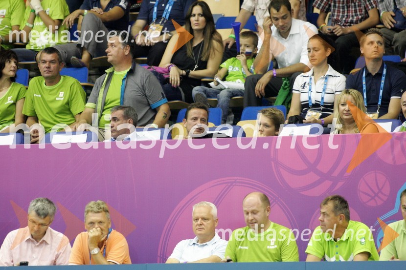 Roman Volčič, predsednik KZS;&nbsp;Bojan Šrot, župan MO CeljeEurobasket 2013, Slovenija – Gruzija