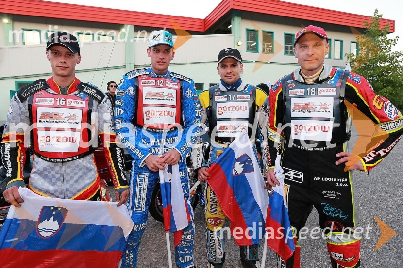 Aleksander Čonda (ST Lendava); Matej Žagar (AMTK Ljubljana); Matic Voldrih (AMTK Ljubljana); Denis Štojs (AMD Krško)Speedway Grand Prix, Velika nagrada Slovenije