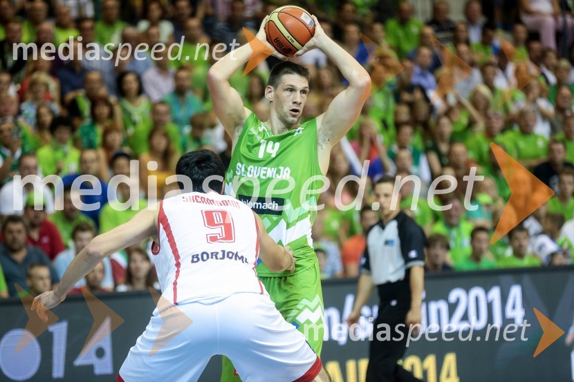 Giorgi Shermadini, košarkar; Gašper Vidmar, košarkar&nbsp;Eurobasket 2013, Slovenija – Gruzija