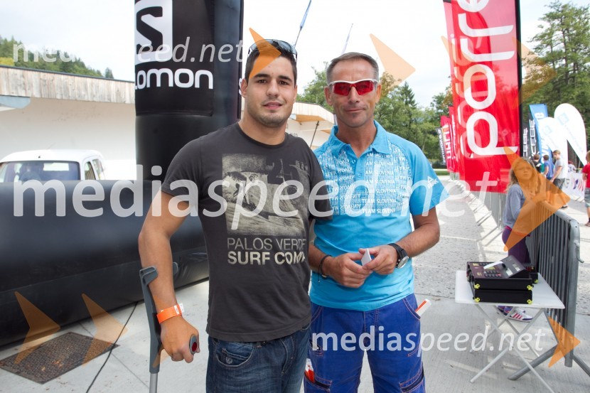 Darko Đurič, plavalec; Damijan Ambrožič, organizator teka15. Tek okrog jezera