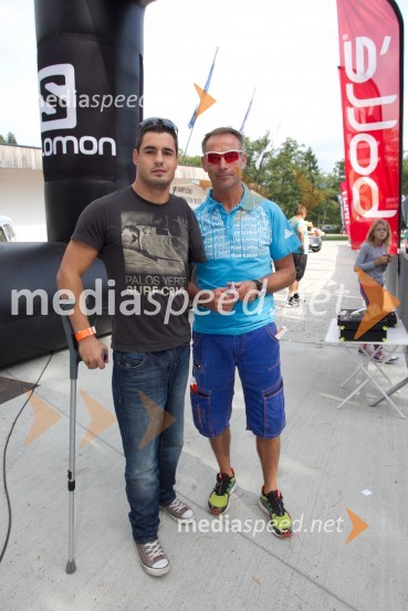 Darko Đurič, plavalec; Damijan Ambrožič, organizator teka15. Tek okrog jezera