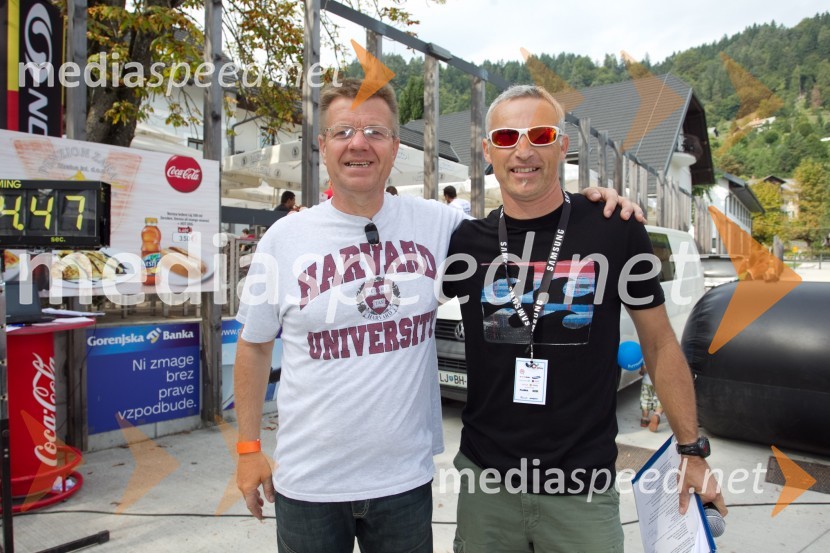 Niko Rakovec, moderator; Gregor Janežič, voditelj15. Tek okrog jezera