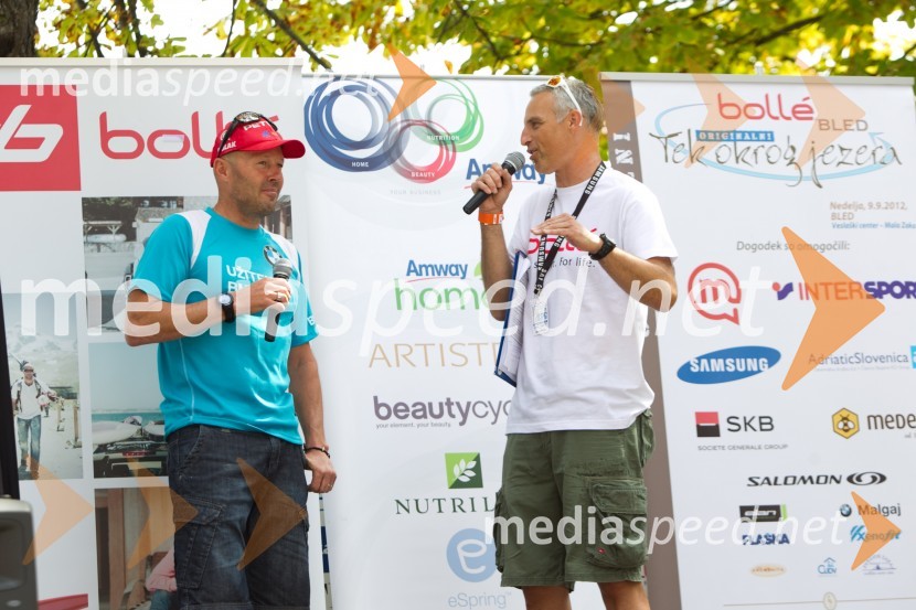 Uroš Velepec, trener; Gregor Janežič, voditelj15. Tek okrog jezera