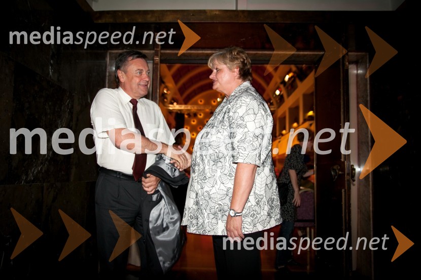 Zoran Jankovič, župan Mestne občine Ljubljana; Neža Vodušek, članica sveta zavoda Pionirski dom50 let Pionirskega doma Ljubljana