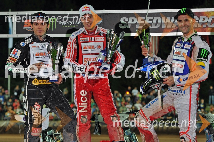 Tai Woffinden (Velika Britanija); Jaroslaw Hampel (Poljska); Tomasz Gollob (Poljska)Speedway Grand Prix, Velika nagrada Slovenije