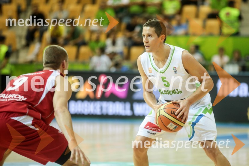 Przemyslaw Zamojski, poljski košarkar; Jaka Lakovič, slovenski košarkarEurobasket 2013, Slovenija - Poljska