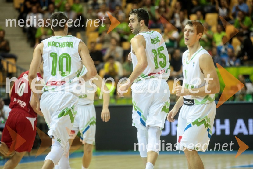 Bostjan Nachbar; Mirza Begic; Goran Dragic, slovenski košarkarjiEurobasket 2013, Slovenija - Poljska