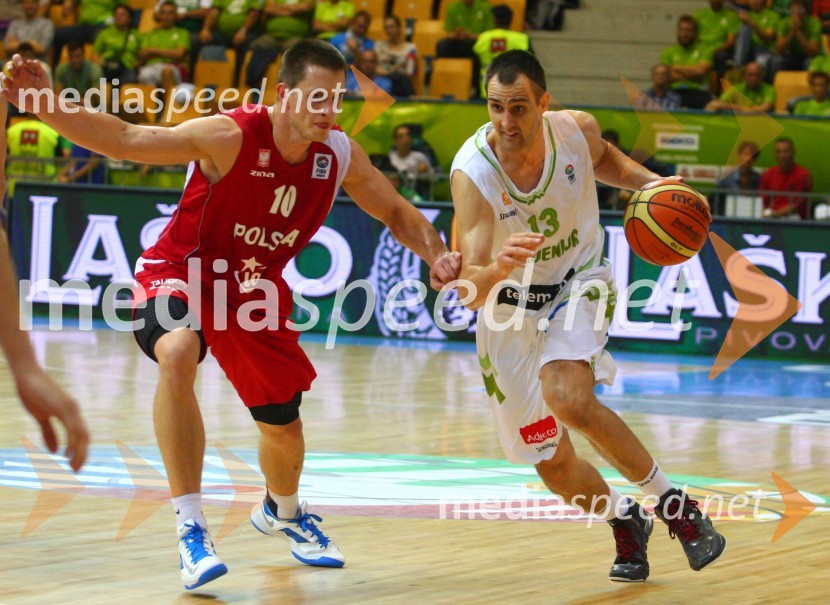 Mateusz Ponitka, poljski košarkar; Domen Lorbek, slovenski košarkarEurobasket 2013, Slovenija - Poljska
