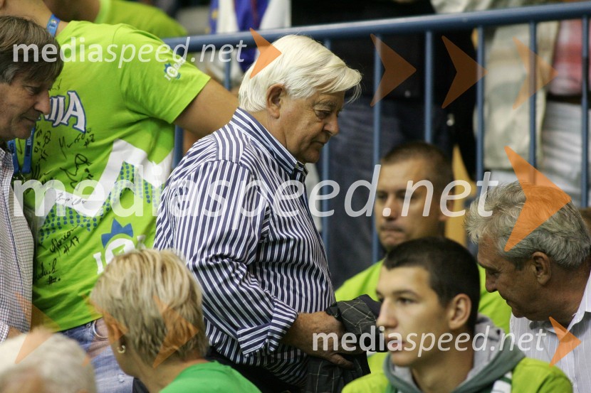 Geza Vorinčič; Milan Kučan, nekdanji predsednik Republike SlovenijeEurobasket 2013, Slovenija - Poljska