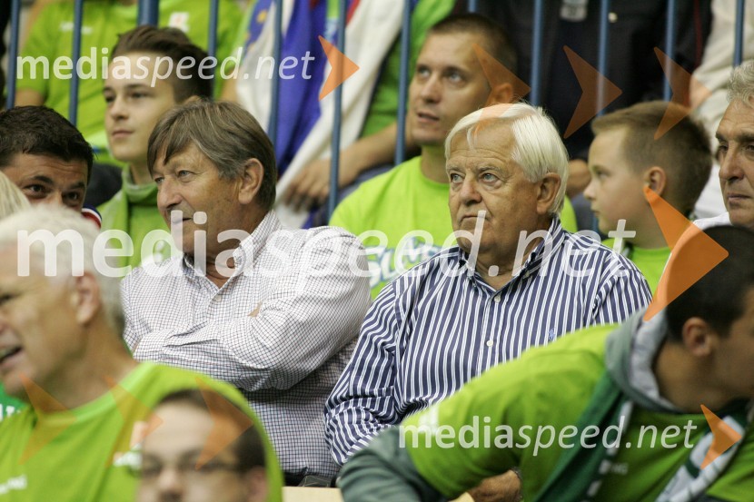 Geza Vorinčič; Milan Kučan, nekdanji predsednik Republike SlovenijeEurobasket 2013, Slovenija - Poljska