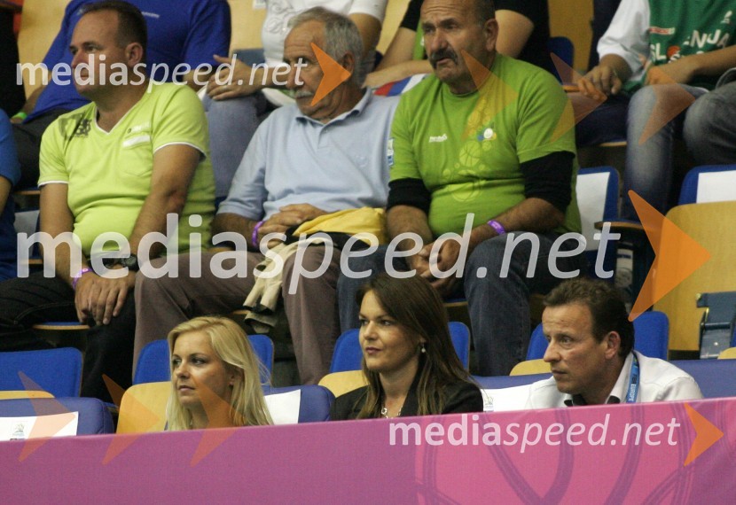 ...; Katarina Karlovšek; Bojan Šrot, župan MO CeljeEurobasket 2013, Slovenija - Poljska