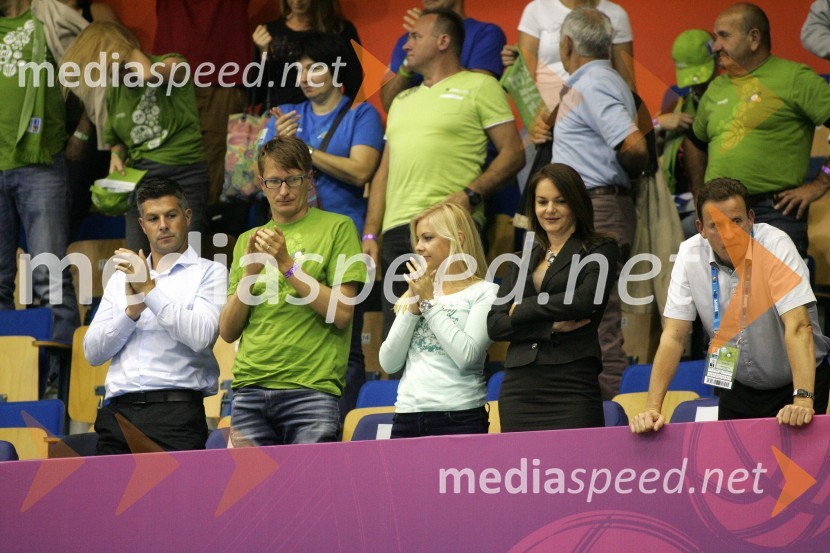 ...; ...; ...; Katarina Karlovšek; Bojan Šrot, župan MO CeljeEurobasket 2013, Slovenija - Poljska