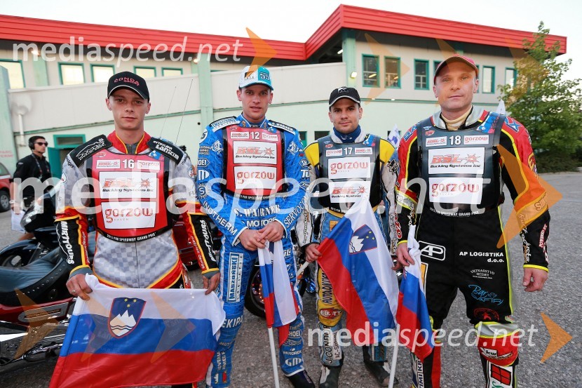 Aleksander Čonda (ST Lendava); Matej Žagar (AMTK Ljubljana); Matic Voldrih (AMTK Ljubljana); Denis Štojs (AMD Krško)Speedway Grand Prix, Velika nagrada Slovenije