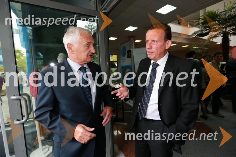 Mag. Franc Pangerl, predsednik upravnega odbora Celjski sejem d.d.; Bojan Šrot, župan MO Celje46. MOS  - Celjski sejem, otvoritev