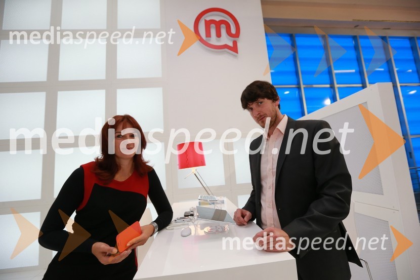 Simona Šturbej, vodja Telekomovega centra Celje; Jure Grilc, Telekom Slovenije, d. d.46. MOS  - Celjski sejem, otvoritev