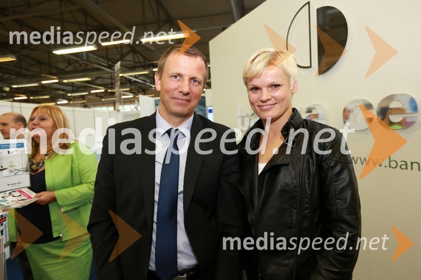 Davorin Leskovar, namestnik predsednika uprave, Banka Celje; Urška Žolnir, judoistka46. MOS  - Celjski sejem, otvoritev