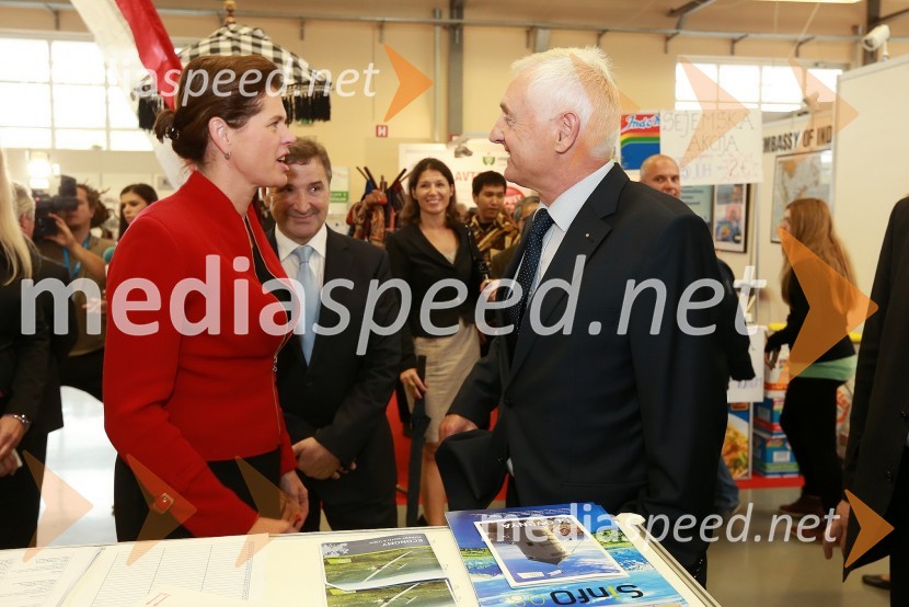 Alenka Bratušek, predsednica vlade Republike Slovenije; mag. Franc Pangerl, predsednik upravnega odbora Celjski sejem d.d.46. MOS  - Celjski sejem, otvoritev