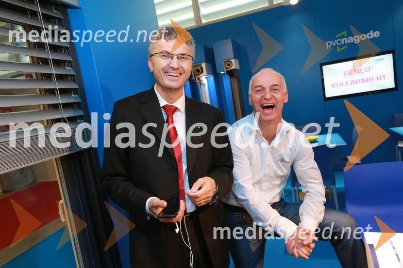 Franci Pliberšek, generalni direktor in lastnik podjetja MIK Celje;&nbsp;Nagode Božo, tehnični direktor&nbsp;PVC Nagode d.o.o.46. MOS  - Celjski sejem, otvoritev