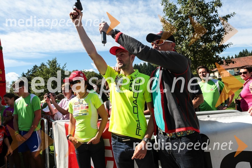 Teja Gregorin, biatlonka; Jakov Fak, biatlonec; ...Triglav tek 2013