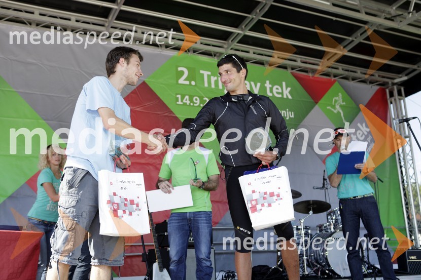 Jan Kramer, 2. mesto v teku na 10km; David Rogelj, 3. mesto v teku na 10kmTriglav tek 2013