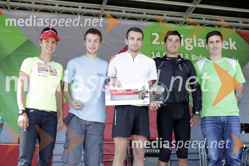 Teja Gregorin, biatlonka; Jan Kramer, 2. mesto v teku na 10km; Vid Jakob Tršan, 1. mesto v teku na 10km; David Rogelj, 3. mesto v teku na 10km; ...Triglav tek 2013