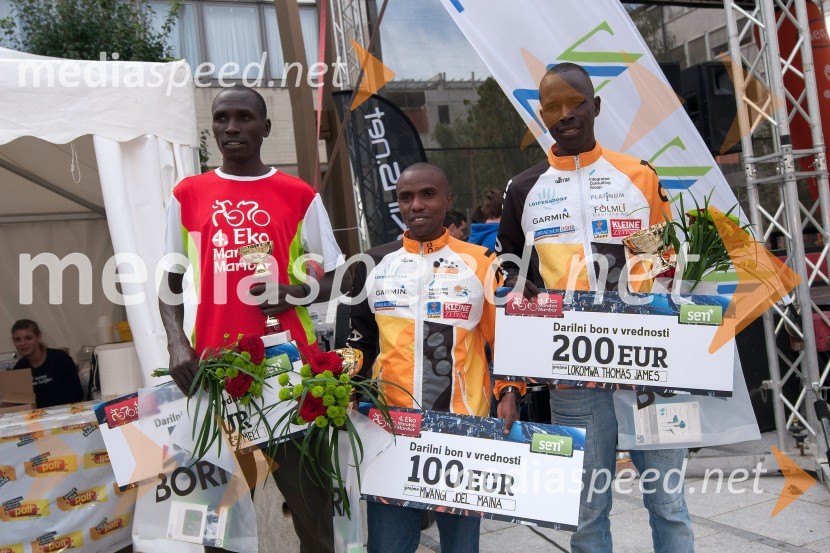 James Meli	Cheruiyot, 3.&nbsp;mesto v teku na 21km; Joel Maina Mwangi, 2.&nbsp;mesto v teku na 21km;&nbsp;Thomas James Lokomwa, 1. mesto v teku na 21km4. Eko maraton Maribor, tekaški maraton