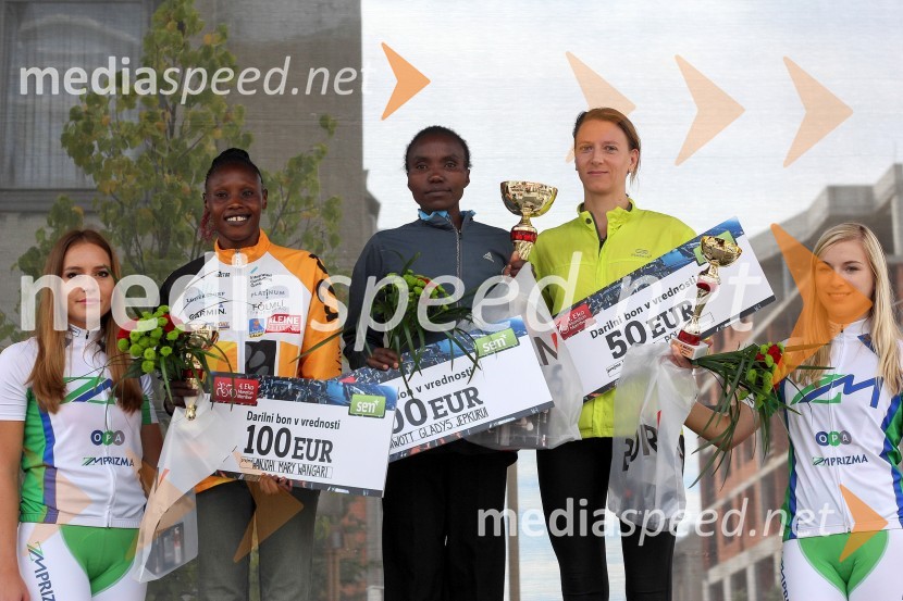 Mary Wangari Wanjohi, 2. mesto v teku na 21km; Gladys Jepkurui Biwott, 1. mesto v teku na 21km; Polona	Kukovec, 3. mesto v teku na 21km4. Eko maraton Maribor, tekaški maraton