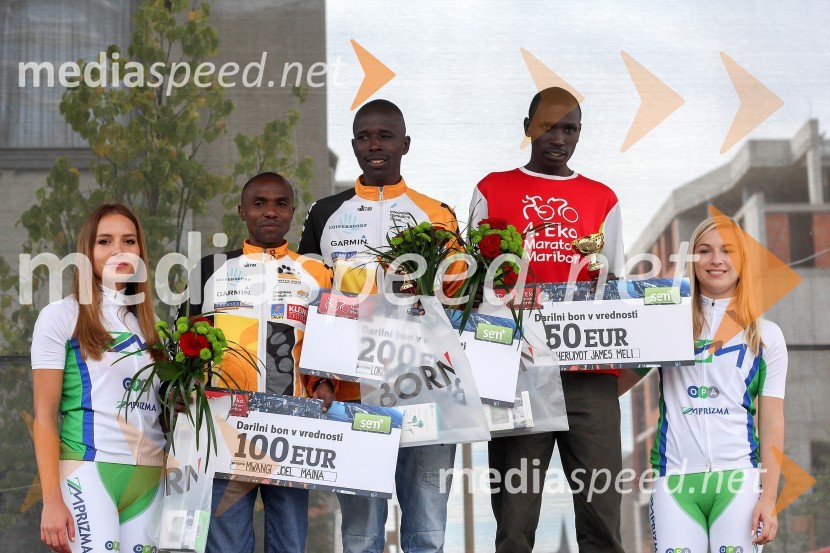 Joel Maina Mwangi, 2.&nbsp;mesto v teku na 21km;&nbsp;Thomas James Lokomwa, 1. mesto v teku na 21km;&nbsp;James Meli	Cheruiyot, 3.&nbsp;mesto v teku na 21km4. Eko maraton Maribor, tekaški maraton