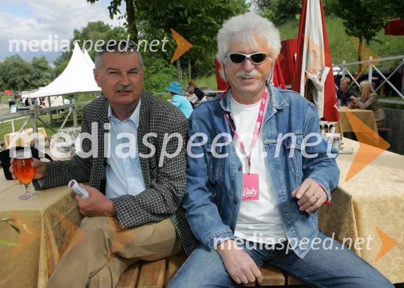 novinar Večera Jože Jerman in pevec Tomo JurakLady piknik