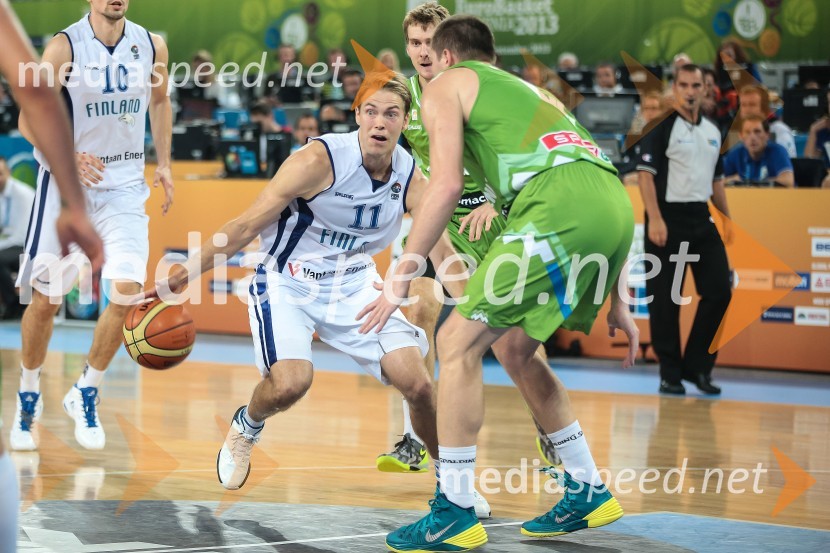 Petteri Koponen, košarkar; Uroš Slokar, košarkar&nbsp;Eurobasket 2013, Slovenija – Finska