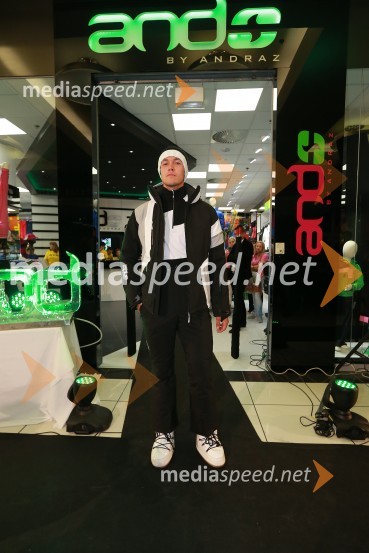 Jure Rugani, mister Slovenije 2013AND by Andraž, otvoritev trgovine