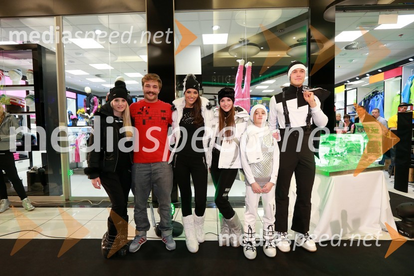 Ajda Sitar, Miss Športa 2009; Filip Flisar, smučar prostega sloga; Sandra Marinović, manekenka;&nbsp;Živa Viktorija Turk, Miss Športa 2011&nbsp;; ...;&nbsp;Jure Rugani, mister Slovenije 2013AND by Andraž, otvoritev trgovine