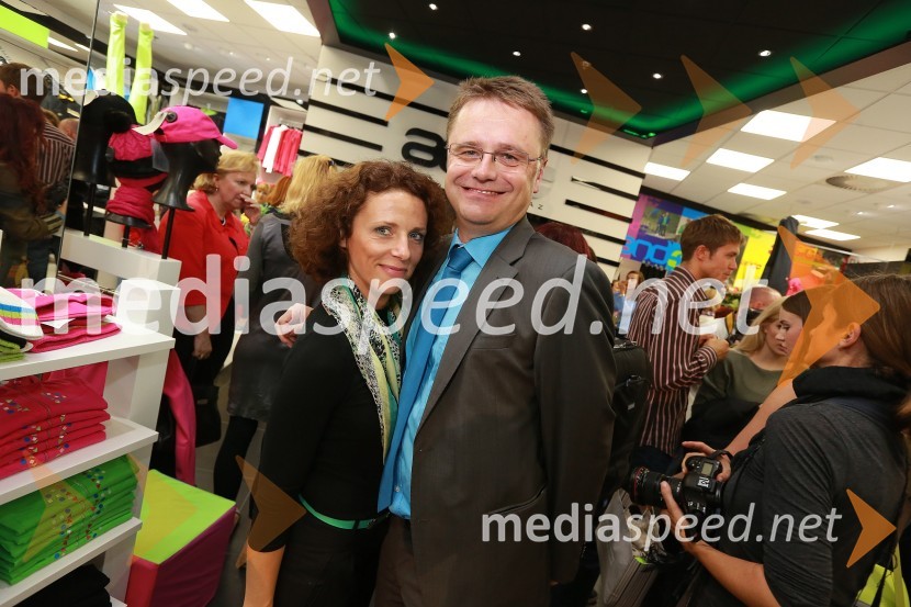 Simona Podlipny, marketing Porsche Slovenija d.o.o; Petr Podlipny, direktor znamke Škoda za SlovenijoAND by Andraž, otvoritev trgovine