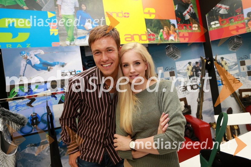 Jure Rugani, mister Slovenije 2013; Ajda Sitar, Miss Športa 2009AND by Andraž, otvoritev trgovine