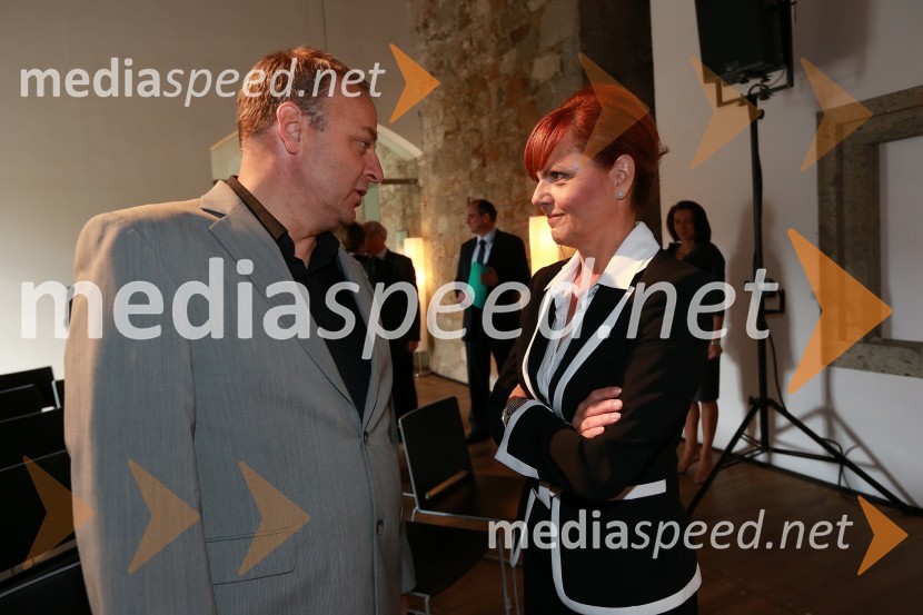 Mag. Boštjan Koren, direktor potniškega prometa Slovenske železnice; mag. Lilijana Madjar, direktorica RRA LURTrajnostna mobilnost v Ljubljanski urbani regiji, okrogla miza