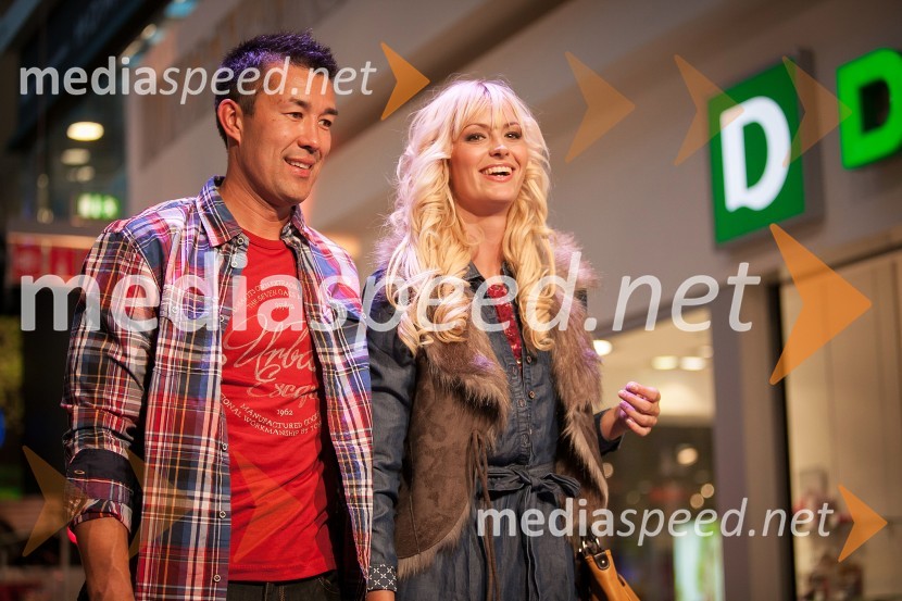 Taiji Tokuhisha, maneken; manekenkaJesenska modna revija v Cityparku