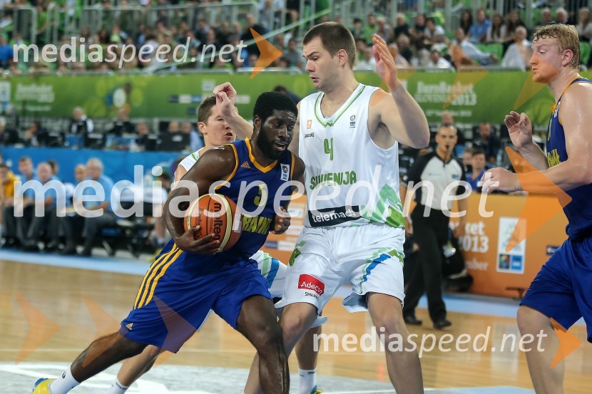Eugene Jeter, košarkar; Uroš Slokar, košarkarEurobasket 2013, Slovenija - Ukrajina