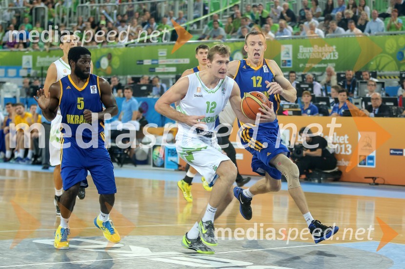 Eugene Jeter, košarkar; Zoran Dragić, košarkar;&nbsp;Maxym Korniyenko, košarkarEurobasket 2013, Slovenija - Ukrajina