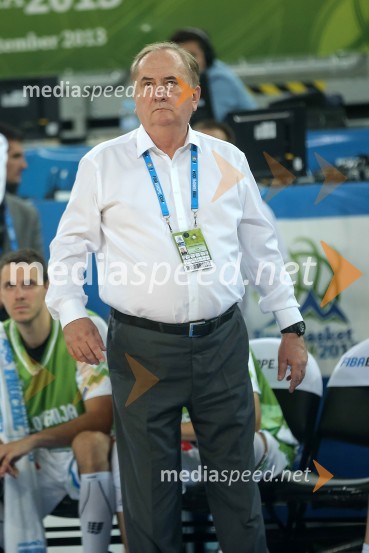 Božidar Maljković, selektor slovenske košarkarske reprezentanceEurobasket 2013, Slovenija - Ukrajina