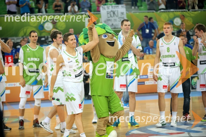 Jaka Lakovič, košarkar;&nbsp;Maskota Eurobasket - LipkoEurobasket 2013, Slovenija - Ukrajina