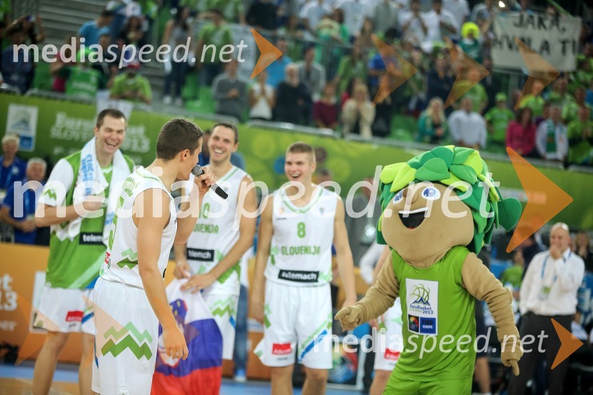 Jaka Lakovič, košarkar;&nbsp;Maskota Eurobasket - LipkoEurobasket 2013, Slovenija - Ukrajina