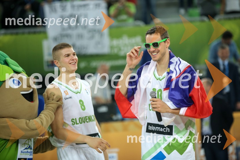 Edo Murić, košarkar; Boštjan Nachbar, košarkarEurobasket 2013, Slovenija - Ukrajina