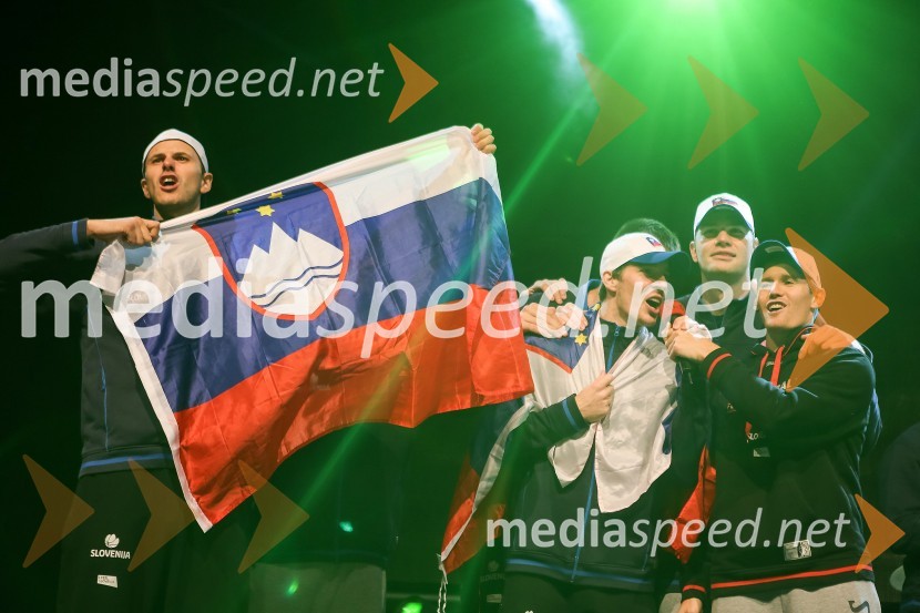 Boštjan Nachbar, košarkar; Goran Dragić, košarkar; Uroš Slokar, košarkar; Jaka Lakovič, košarkarEurobasket 2013, Slovenija - Ukrajina