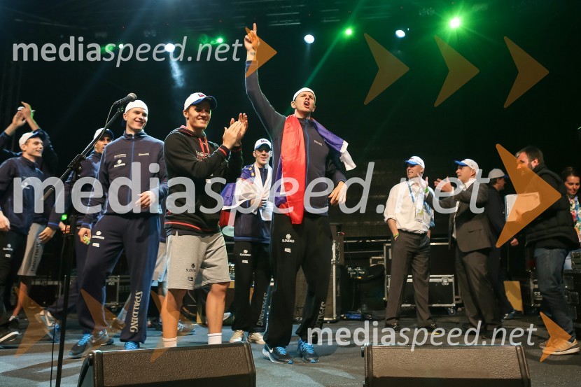 Jaka Lakovič, košarkar; Boštjan Nachbar, košarkarEurobasket 2013, Slovenija - Ukrajina