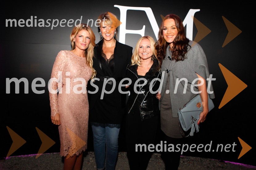 Sanda Baler, solastnica Estetike Medartis, ustanoviteljica centra Estetika Medartis; Nina Suvorov, dr. med.; Nuša Derenda, pevka, Rebeka Dremelj, pevkaPrva obletnica centra Estetika Medartis