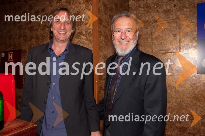 Matjaž Zupančič, režiser;  Aleš JanPraznovanje, premiera predstave PG Kranj