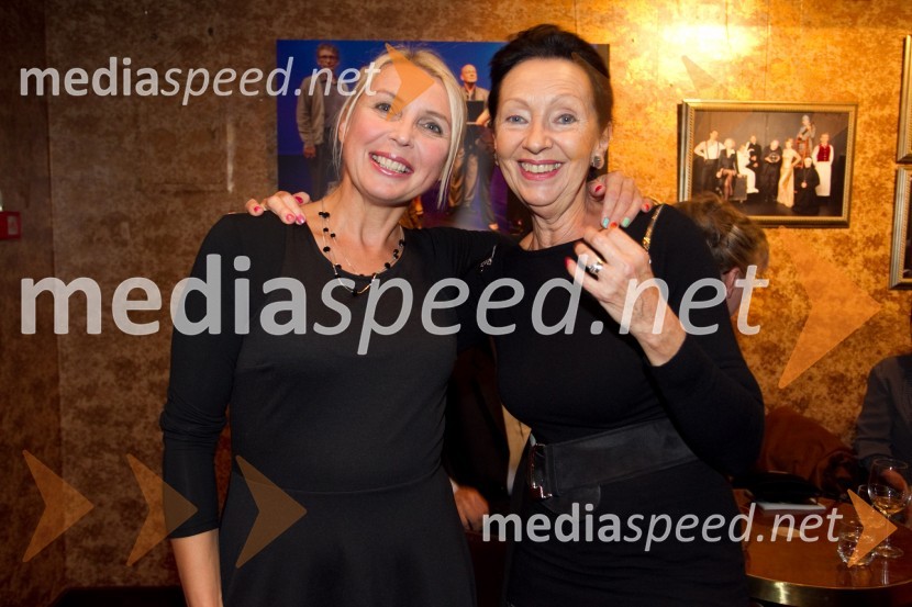 Darja Reichman, igralka; Božena GorjancPraznovanje, premiera predstave PG Kranj